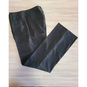 Daisy Fuentes Petites Grey Pinstripe Dress Pants Size 4P Stretch Slacks